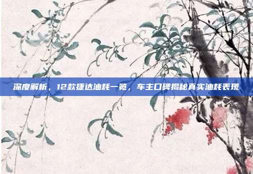 深度解析，12款捷达油耗一览，车主口碑揭秘真实油耗表现