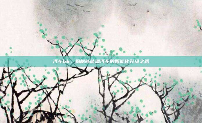 汽车bb，揭秘新能源汽车的智能化升级之路