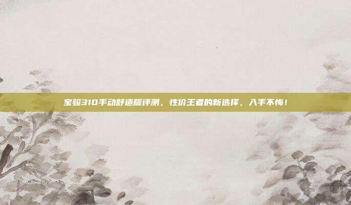 宝骏310手动舒适版评测，性价王者的新选择，入手不悔！
