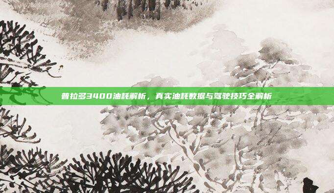 普拉多3400油耗解析，真实油耗数据与驾驶技巧全解析
