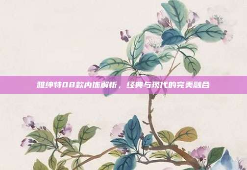 雅绅特08款内饰解析，经典与现代的完美融合
