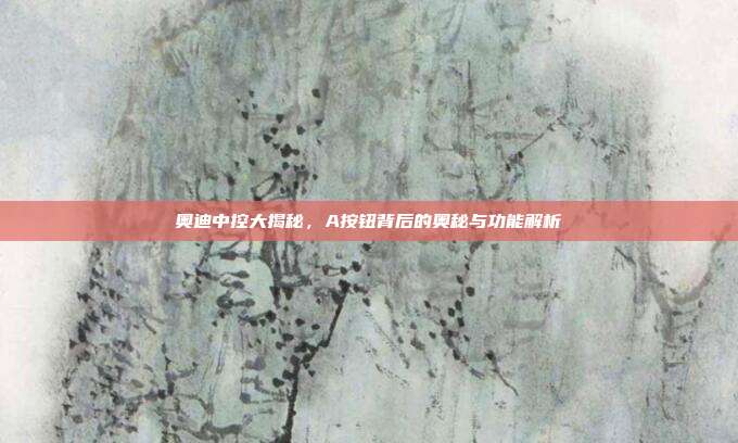奥迪中控大揭秘，A按钮背后的奥秘与功能解析