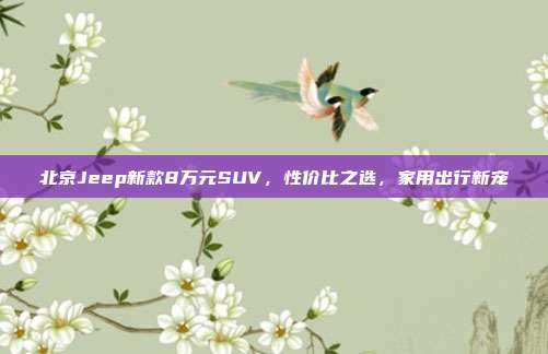 北京Jeep新款8万元SUV，性价比之选，家用出行新宠