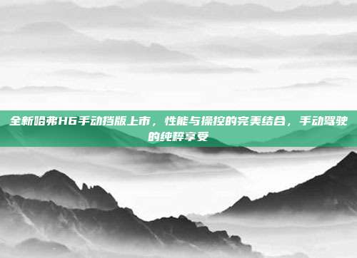 全新哈弗H6手动挡版上市，性能与操控的完美结合，手动驾驶的纯粹享受