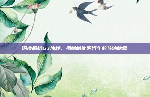 深度解析67油耗，揭秘新能源汽车的节油秘籍