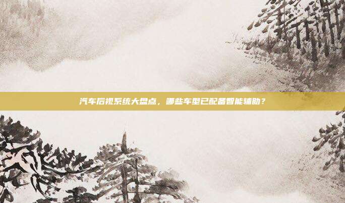汽车后视系统大盘点，哪些车型已配备智能辅助？