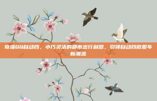 奇瑞QQ自动挡，小巧灵活的都市出行利器，引领自动挡微型车新潮流