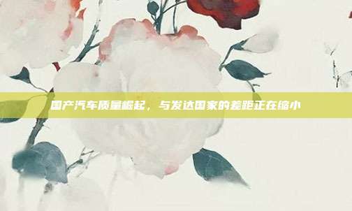 国产汽车质量崛起，与发达国家的差距正在缩小