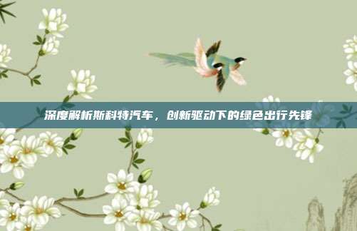 深度解析斯科特汽车，创新驱动下的绿色出行先锋
