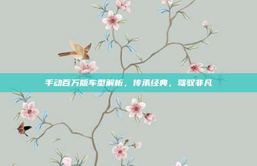 手动百万版车型解析，传承经典，驾驭非凡