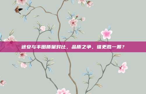 途安与丰田质量对比，品质之争，谁更胜一筹？