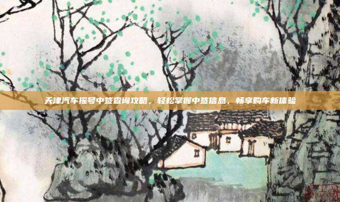 天津汽车摇号中签查询攻略，轻松掌握中签信息，畅享购车新体验