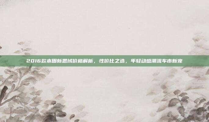 2016款本田新思域价格解析，性价比之选，年轻动感潮流车市新宠