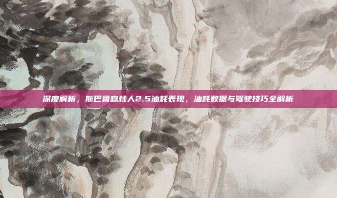 深度解析，斯巴鲁森林人2.5油耗表现，油耗数据与驾驶技巧全解析