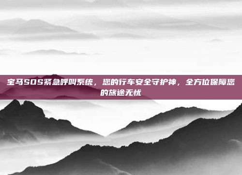 宝马SOS紧急呼叫系统，您的行车安全守护神，全方位保障您的旅途无忧