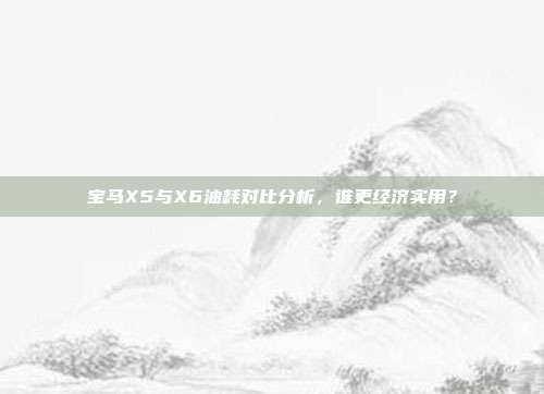 宝马X5与X6油耗对比分析，谁更经济实用？