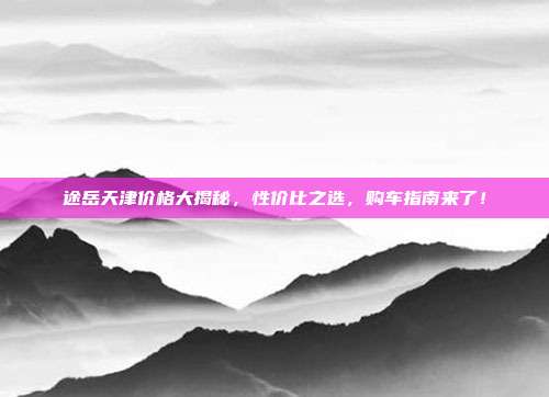 途岳天津价格大揭秘，性价比之选，购车指南来了！