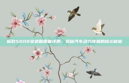 标致5008变速箱质量评测，揭秘汽车动力传输的核心秘密
