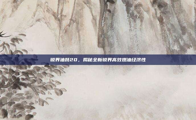锐界油耗20，揭秘全新锐界高效燃油经济性