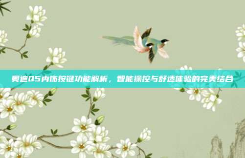 奥迪Q5内饰按键功能解析，智能操控与舒适体验的完美结合