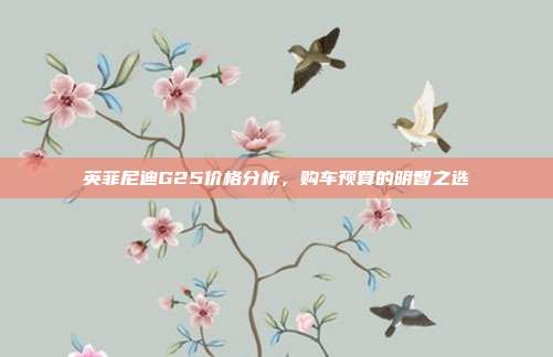 英菲尼迪G25价格分析，购车预算的明智之选