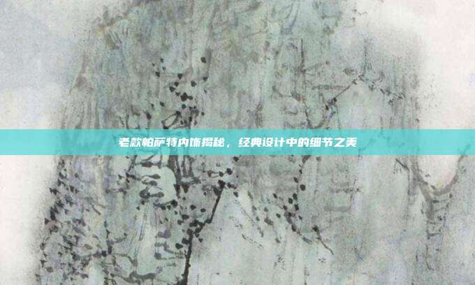 老款帕萨特内饰揭秘，经典设计中的细节之美