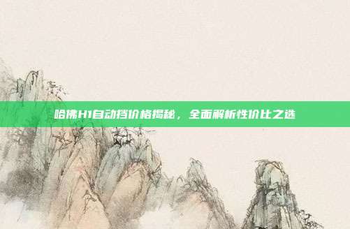 哈佛H1自动挡价格揭秘，全面解析性价比之选
