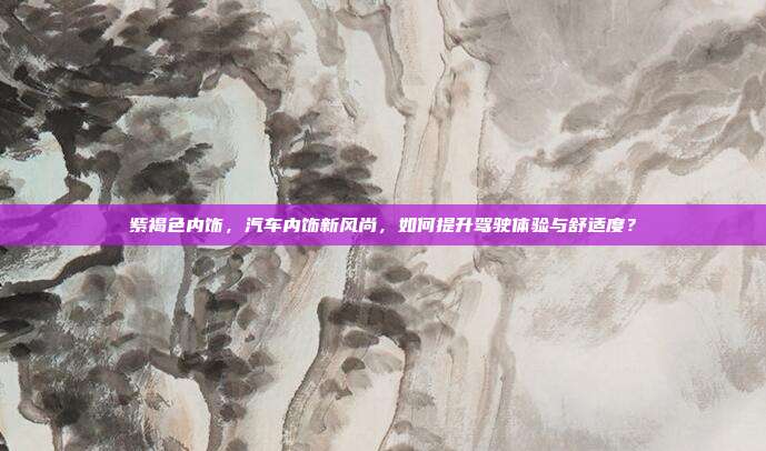 紫褐色内饰，汽车内饰新风尚，如何提升驾驶体验与舒适度？