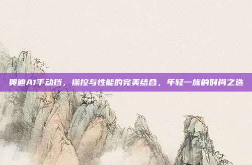 奥迪A1手动挡，操控与性能的完美结合，年轻一族的时尚之选
