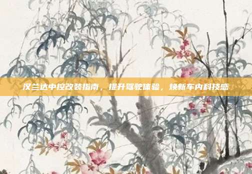 汉兰达中控改装指南，提升驾驶体验，焕新车内科技感