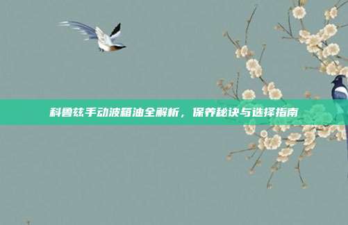科鲁兹手动波箱油全解析，保养秘诀与选择指南
