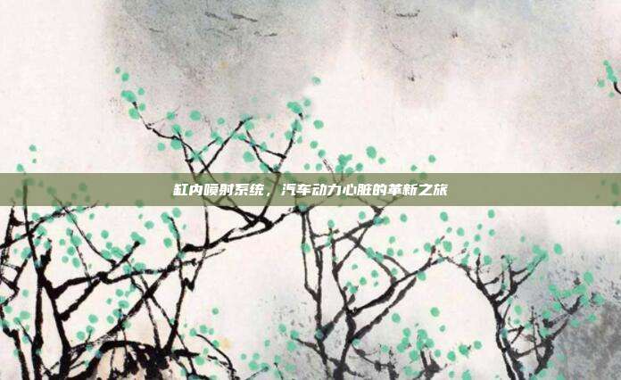 缸内喷射系统，汽车动力心脏的革新之旅