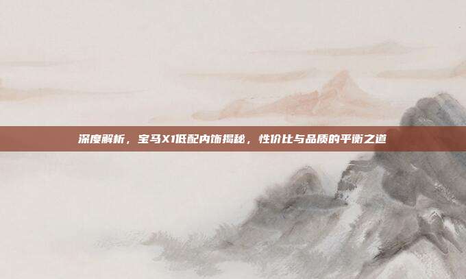 深度解析，宝马X1低配内饰揭秘，性价比与品质的平衡之道