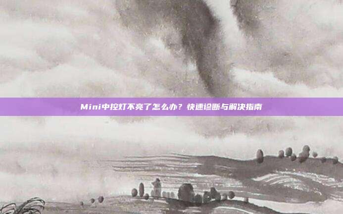 Mini中控灯不亮了怎么办？快速诊断与解决指南