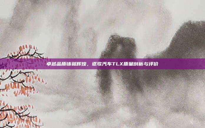 卓越品质铸就辉煌，讴歌汽车TLX质量剖析与评价