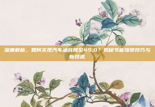 深度解析，如何实现汽车油耗降至45.0？揭秘节能驾驶技巧与新技术