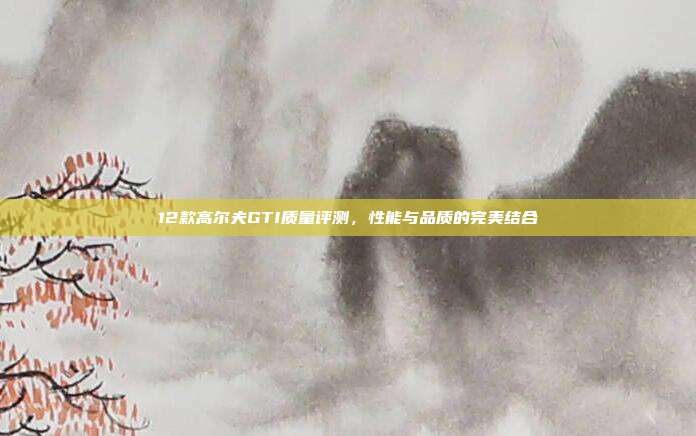 12款高尔夫GTI质量评测，性能与品质的完美结合