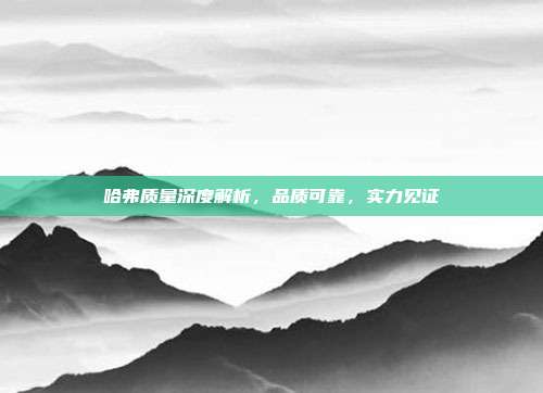 哈弗质量深度解析，品质可靠，实力见证