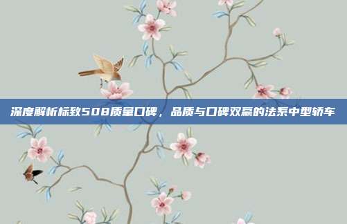 深度解析标致508质量口碑，品质与口碑双赢的法系中型轿车