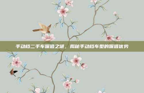 手动档二手车保值之谜，揭秘手动档车型的保值优势