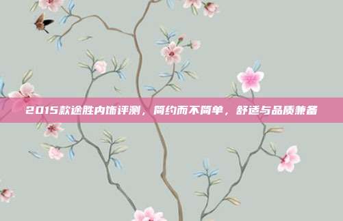 2015款途胜内饰评测，简约而不简单，舒适与品质兼备