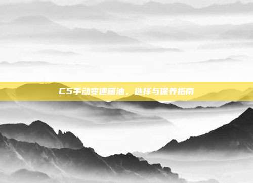 C5手动变速箱油，选择与保养指南