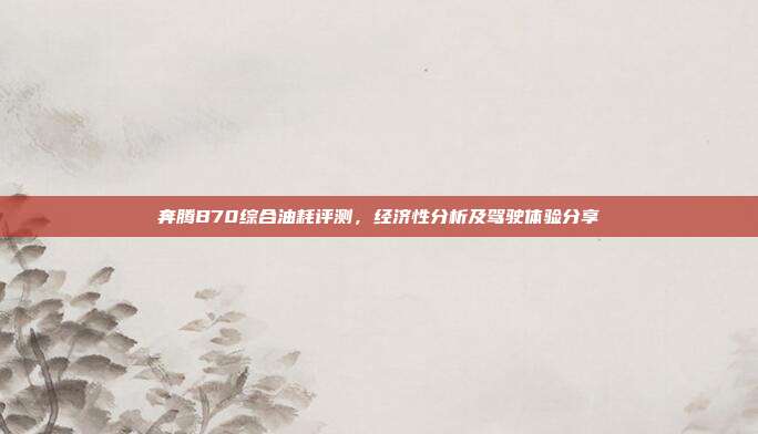 奔腾B70综合油耗评测，经济性分析及驾驶体验分享