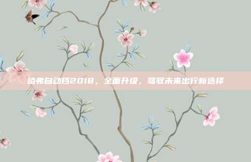 哈弗自动挡2018，全面升级，驾驭未来出行新选择