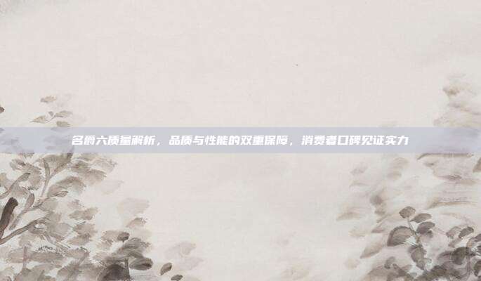 名爵六质量解析，品质与性能的双重保障，消费者口碑见证实力