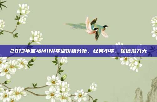 2013年宝马MINI车型价格分析，经典小车，保值潜力大