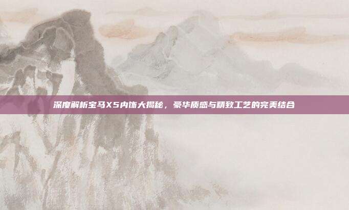 深度解析宝马X5内饰大揭秘，豪华质感与精致工艺的完美结合
