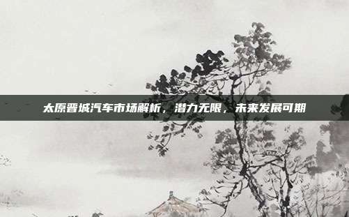 太原晋城汽车市场解析，潜力无限，未来发展可期