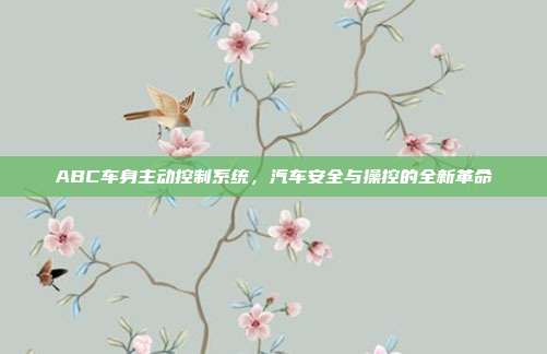 ABC车身主动控制系统，汽车安全与操控的全新革命