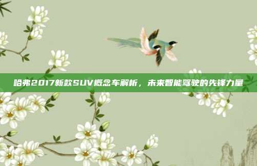 哈弗2017新款SUV概念车解析，未来智能驾驶的先锋力量